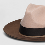 Chokore Chokore Urban Glam Fedora Hat with Bowtie Detail (Beige) 