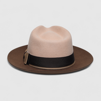 Chokore Chokore Urban Glam Fedora Hat with Bowtie Detail (Beige)