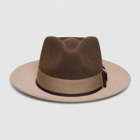 Chokore Chokore Urban Glam Fedora Hat with Bowtie Detail (Brown)