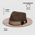 Chokore  Chokore Urban Glam Fedora Hat with Bowtie Detail (Brown)