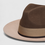 Chokore Chokore Urban Glam Fedora Hat with Bowtie Detail (Brown) 