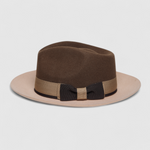 Chokore Chokore Urban Glam Fedora Hat with Bowtie Detail (Brown) 