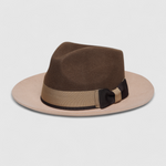 Chokore Chokore Urban Glam Fedora Hat with Bowtie Detail (Brown) 