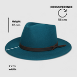 Chokore  Chokore Vintage Emerald Fedora Hat (Dark Green)