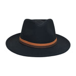 Chokore Chokore Pinched Fedora Hat with PU Leather Belt (Black) Chokore Fedora Hat with Dual Tone Band (Black)