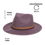 Chokore Chokore Fedora Hat with Dual Tone Band (Purple) 