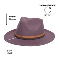 Chokore Chokore Fedora Hat with Dual Tone Band (Purple)