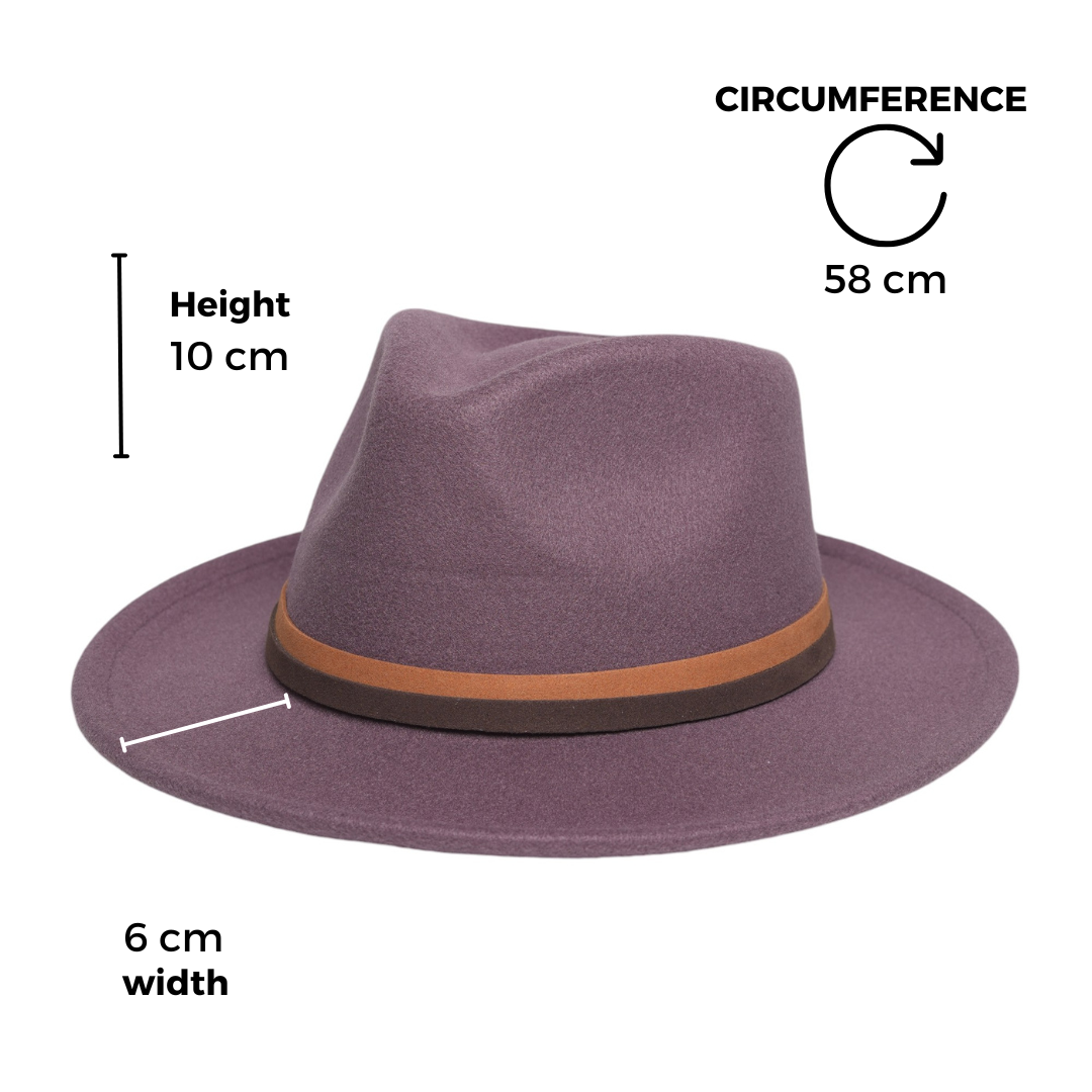 Chokore Fedora Hat with Dual Tone Band (Purple)