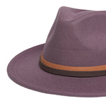 Chokore Chokore Fedora Hat with Dual Tone Band (Purple) 