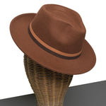 Chokore  Chokore Fedora Hat with Dual Tone Band (Brown)