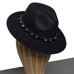 Chokore  Chokore Fedora Hat with Spiked Leather Band (Black)