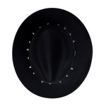 Chokore Chokore Fedora Hat with Spiked Leather Band (Black) 