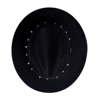 Chokore Chokore Fedora Hat with Spiked Leather Band (Black)