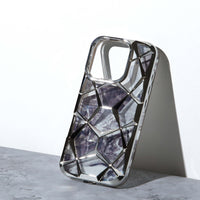 Chokore Chokore 3D Geometric Marble Cover (Silver) for iPhone