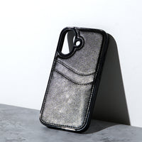 Chokore Chokore Simple Leather Cover with Double Card Pocket (Black) for iPhone