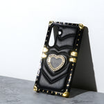 Chokore Chokore 3D Heart Leather Cover with Holder (Black) for Samsung 