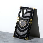 Chokore Chokore 3D Heart Leather Cover with Holder (Black) for Samsung 