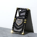 Chokore Chokore 3D Heart Leather Cover with Holder (Black) for Samsung 