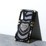 Chokore Chokore 3D Heart Leather Cover with Holder (Black) for Samsung 