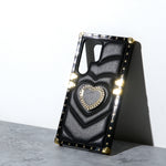 Chokore Chokore 3D Heart Leather Cover with Holder (Black) for Samsung 