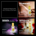 Chokore Chokore Perfume Combo Pack of 3 Only For Women (Elixir, Scandalous, & Date Night) | 3 x 20 ml 