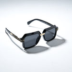 Chokore  Chokore Retro Large Metal Frame Sunglasses (Black & Gold)