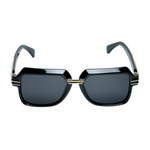 Chokore Chokore Retro Large Metal Frame Sunglasses (Black & Gold) 