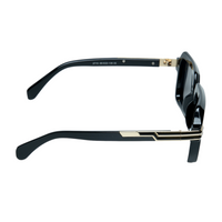 Chokore Chokore Retro Large Metal Frame Sunglasses (Black & Gold)