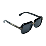 Chokore Chokore Retro Large Metal Frame Sunglasses (Black & Gold) 