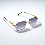 Chokore  Chokore Rimless Metal Leopard Sunglasses (Black & Gold)