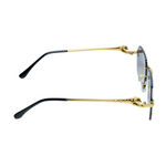 Chokore Chokore Rimless Metal Leopard Sunglasses (Black & Gold) 