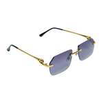 Chokore Chokore Rimless Metal Leopard Sunglasses (Black & Gold) 