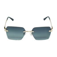 Chokore Chokore Rimless Polygon Sunglasses (Green)