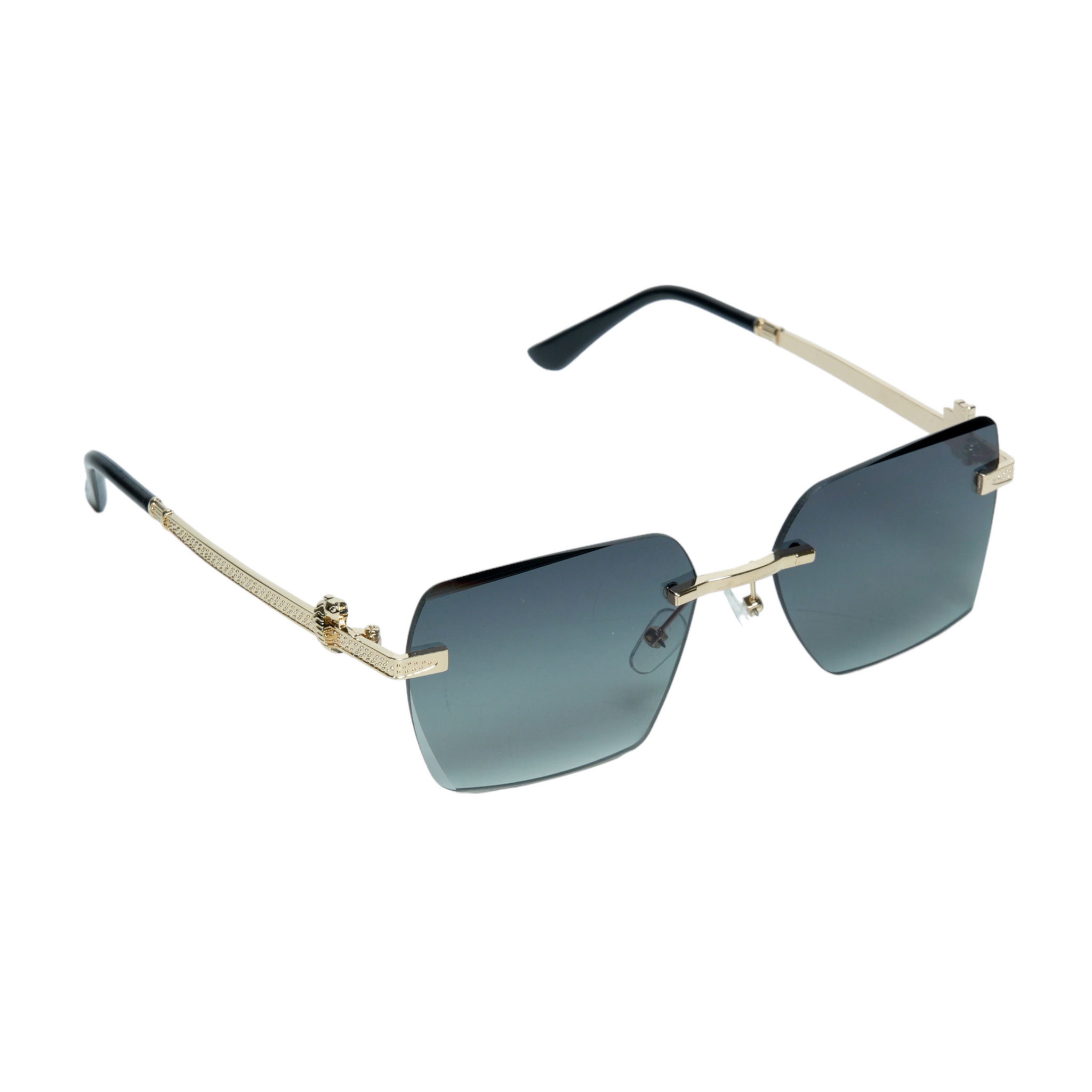 Chokore Rimless Polygon Sunglasses (Green)