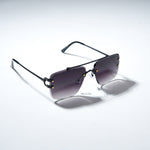 Chokore Chokore Vintage Rimless Metal Frame Sunglasses (Black & Grey) 