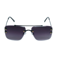 Chokore Chokore Vintage Rimless Metal Frame Sunglasses (Black & Grey)