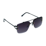 Chokore Chokore Vintage Rimless Metal Frame Sunglasses (Black & Grey) 