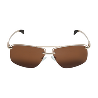 Chokore Chokore Classic Half Frame Polarized Sunglasses (Brown)