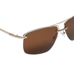 Chokore Chokore Classic Half Frame Polarized Sunglasses (Brown) 