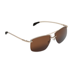 Chokore Chokore Classic Half Frame Polarized Sunglasses (Brown) 