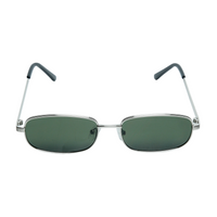 Chokore Chokore Retro Small Metal Frame Sunglasses (Green & Silver)