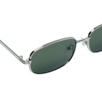 Chokore Chokore Retro Small Metal Frame Sunglasses (Green & Silver)