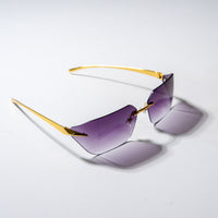 Chokore Chokore Rimless Wrap-around Sunglasses (Violet)