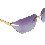 Chokore Chokore Rimless Wrap-around Sunglasses (Violet) 