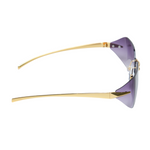 Chokore Chokore Rimless Wrap-around Sunglasses (Violet) 