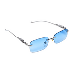 Chokore Chokore Rectangular Leopard Sunglasses (Blue) 