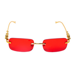 Chokore  Chokore Rectangular Leopard Sunglasses (Red)