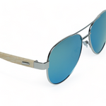 Chokore Chokore Bamboo Wood Pilot Sunglasses (Blue) 