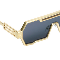 Chokore Chokore Trendy Steampunk Metal Sunglasses (Gold & Gray)