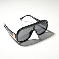 Chokore Chokore Oversized Single Lens Sunglasses (Black)